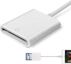 SD Card Reader for iPhone/iPad, TF & SD Card to iPhone Adapter with Dual Slot 3rd Gen, Trail Game Camera Memory Card Reader Viewer Compatible with iPhone/iPad, No App Required, Plug and Play