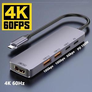 5-Port USB C 3.2 Hub, USB-C 3.2 Extender Adapter with 2*USB A 3.2 & USB C 3.2 Ports,4K@60Hz HDMI, 140W PD, 10Gbps High Speed USB C Multiport Splitter for MacBook Air/Pro, iPhone 15 and More
