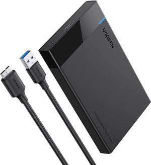 USB 3.0 2.5" SATA Hard Drive External Enclosure HDD  Case Durable 2.5-Inch for SSD, Support UASP SATA III Portable Tool-Free Design