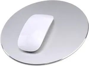 High-grade 8.66"Round Aluminum Metal Anti Slip Gaming Mouse Pad with Anti-Skid Rubber Base with Fast and Accurate Control for PC Computer Laptop