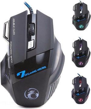 Professional Wired Gaming Mouse, X7 Gaming Mice 7 Button 5500 DPI LED Optical USB Gamer Computer Mouse Mice Cable Mouse  for Pro Game Notebook, Laptop, PC, Computer