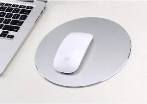 Computer Game Mouse Pad 8.66"Round Smooth Gaming Aluminium Mouse Pad Fast and Accurate Control with Non-slip Rubber Base for PC Computer Laptop