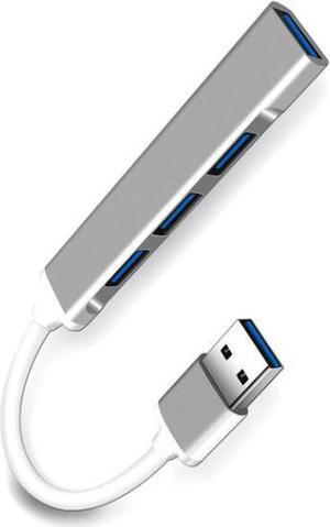 4-Port USB 3.0 Hub,  Ultra-Slim USB3.0 to 4-port USB3.0 Hub Compatible for MacBook, Mac Pro, Mac Mini, iMac, Surface Pro, XPS, PC, Flash Drive, Mobile HDD-Gray