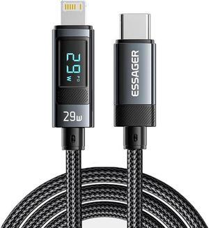 PD29W USB C to Lightning Cable,14.5V/2A Fast Charging [Apple MFi Certified] Nylon Braided Charger Cord for iPhone 14/13 Pro/13 Pro Max/12 Pro/11 Pro Max/X/XS, iPad (3.3FT, 1-PACK)