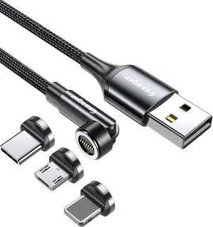 (3.3FT, 1-PACK) USB C Cable, Nylon Braided USB A to USB C Cable, 3A Fast Charging Type-C 540 Rotate Cable for lPad Mini/Air/Pro, MacBook Pro, Samsung Galaxy S22/S10, Pixel, LG
