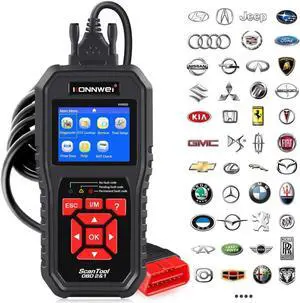 OBD2 Scanner [KW850] Car Code Reader Scan Tool Auto OBD2 Scanner Professional Mechanic OBDII Diagnostic Tool Code Reader Tools for Check Engine Light--for All OBDII Protocol Cars Since 1996 - Black