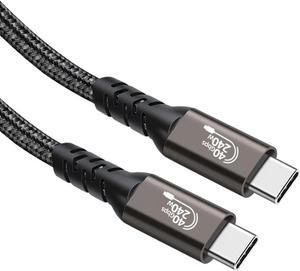 8K 60Hz USB C Charger Cable, Nylon Braided USB4.0 USBC to USBC Cable 240W Fast Charging Type C Cable for MacBook Pro, Dell XPS, iPad Pro/Air, Samsung Galaxy S23 Ultra/S22 Ultra (5FT)