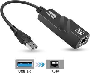 USB 3.0 Ethernet Adapter, USB Network Adapter, USB to RJ45 Gigabit Ethernet Adapter for 10/100/1000 Mbps Ethernet for MacBook, Mac Pro, iMac, Surface, Ultrabook