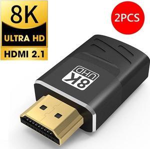 HDMI Adapter Male to Female,  2 Pack HDMI Extender Converter Support 8K@60Hz / 3D&4K