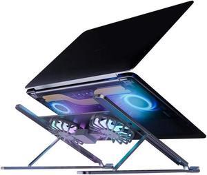 Adjustable Laptop Tablet Stand with Dual High-speed Cooling Fan, Foldable Computer Riser, Ergonomic Computer Stand,Compatible with All 11-17.3 Inches Tablet or Laptop Notebook, MacBook, Air, Pro