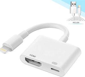 Digital HDMI Adapter Converter New Edition 2 in 1 Plug and Play Digital AV Connector Compatible with iPhone XR,iPhoneX/8/7/Plus iPad iPod