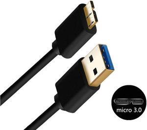 USB 3.0 A Male to Micro B External Hard Drive Cable for WD My Passport and Elements Portable External Hard Drive, Toshiba, Seagate External Hard Drive, Samsung  (3.3ft, 1maters)