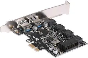For WIN 10 Black desktop Front panel Expansion Card 19PIN PCIE Transfer USB3.0 Interface Adapter Card PCIE Express Card