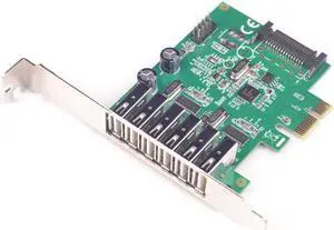8 Port USB 2.0 PCI-Express X1 Card (6 External Ports and 2 Internal 9 Pin Ports)