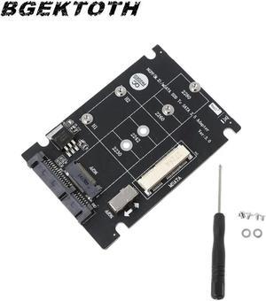 2-In-1 mSATA To SATA NGFF(M.2) To SATA3 Converter Adapter Card Support mSATA/M.2 NGFF SSD Solid State Disk For Desktop PC