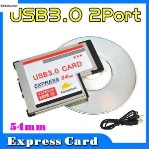USB 3.0 2 Port PCI Express Card Expresscard to Adapter 34 mm Express Card Converter For Laptop Notebook