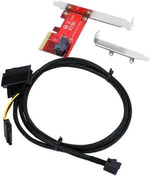 PCIe to U.2 (SFF-8643) Gen 3 /4 -Lane Card with Mini-SAS (SFF-8643) to U.2 (SFF-8639) Cable for 2.5" NVMe SSD
