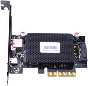 10Gb/s PCIe to USB 3.1 Type-C + Type-A expansion card network adapters card FOR desktop PC computer ASM1142 Chip Protection case
