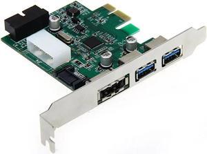 Sale Desktop 3 Port USB 3.0 20 Pin Power ESATA PCI Express Adapter Controller Card