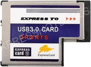 3 ports USB 3.0 5Gbps Express Card 54mm ExpressCard Adapter Laptop Notebook