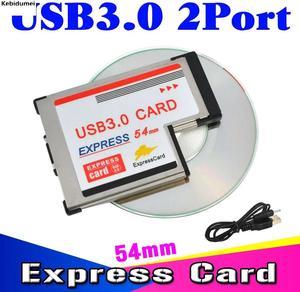 2 Port PCI Express Card Expresscard to USB 3.0 Adapter 34 mm Express Card Converter For Laptop Notebook