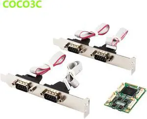 Mini PCIe 4 RS422 RS485 ports Controller card mini PCI express to DB9 adapter For Min ITX mPCIE XR17V352