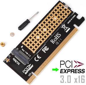 M.2 NVMe SSD NGFF TO PCIE 3.0 X16 X4 Adapter M Key Interface Expansion Card Full Speed Support 2230 to 2280 SSD