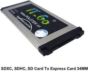 Express Card 34 To SDXC SDHC, SD Card Adapter For Laptop Compatible With Expresscard 54MM Slot