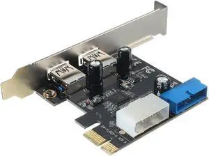 Brand USB3.0 2-Port SATA 5Gbps 19-pin Intenal PCIe Express Controller Card+Bracket+CD