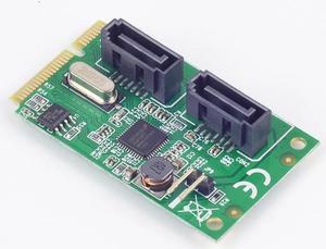 2 Ports SATA 6G mini PCI Express Controller Card Mini PCI-Express SATA 3.0 Controller Card (2x SATA 6G, chipset for ASMedia)