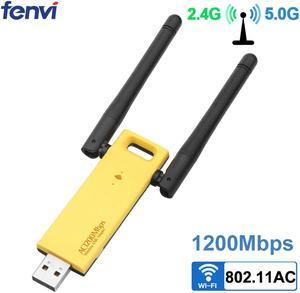 1 pcs Dual Band 1200Mbps Wireless USB 3.0 Realtek RTL8812BU Wifi Adapter 2.4G/5Ghz Network Card Dongle With Antennas for Desktop PC