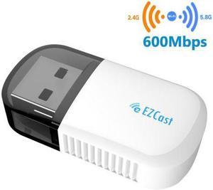 1 pcs Ezcast Wireless USB WIFI Adapter 5G/2.4G Bluetooth 4.2 Dual Band AC 600Mbps