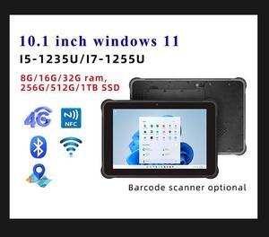 Sincoole 12th Gerenations CPU I7-1255U 10.1inch windows 10 pro rugged tablet PC 16GB Ram 512GB SSD rom 1920*1200 resolution  450nits brightness RJ45  RS232 USB2.0 USB3.0 WIFI BT GPS NFC industrial PDA