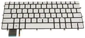 New WHITE Dell OEM XPS 9370 9380 Laptop Backlit Keyboard FVW9W