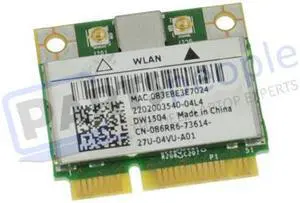 Dell OEM Wireless 1504 DW1504 WiFi 802.11 b/g/n Half-Height Wireless Card 86RR6