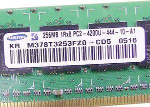 Dell OEM DDR2 533Mhz 256MB PC2-4200U Non-ECC RAM Memory Stick M378T3253FZ0-CD5