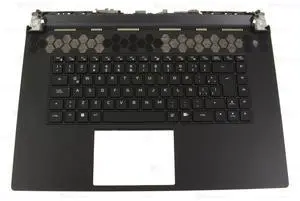 New Spanish OEM Alienware m17 R5 AMD Palmrest Keyboard Assembly 7X7FH