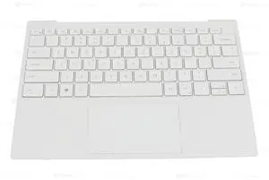 New Dell OEM XPS 9300 Touchpad Palmrest Keyboard Assembly White 979W4 GT8XM