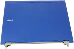 New Dell OEM Latitude E6500 15.4" LCD Back Cover Lid Assembly  Hinges BLUE