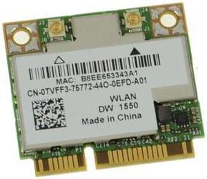 Dell Precision M4800 DW1550 WiFi 802.11 a/b/g/n/AC + Bluetooth 4.0 Half-Height Mini-PCI Express Wireless Card TVFF3 0TVFF3 CN-0TVFF3