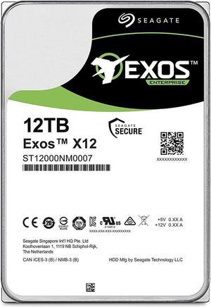 Seagate Exos 12TB Internal Hard Drive Enterprise HDD – 3.5 Inch 6Gb/s 7200 RPM 128MB Cache for Enterprise, Data Center – Frustration Free Packaging (ST12000NM0007)