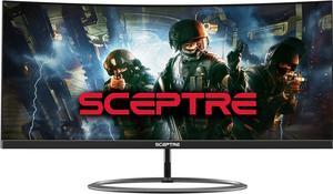 Sceptre 30-inch 21:9 Curved Gaming Monitor C305W-2560UN 2560x1080p Ultra Wide Ultra Slim HDMI DisplayPort up to 85Hz 1ms MPRT AMD FreeSync FPS-RTS Build-in Speakers, Metal Black 2020