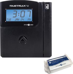 Pyramid TTEZEK TimeTrax Automated Swipe Card Time Clock System with Software, Black