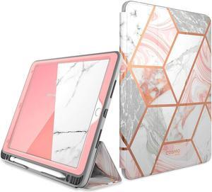 i-Blason Cosmo Case for iPad Air 3 10.5" 2019 (3rd Gen) / iPad Pro 10.5 2017, [Built-in Screen Protector] Trifold Stand Protective Case Cover with Pencil Holder and Auto Sleep/Wake, Marble, 10.5"