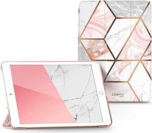 i-Blason Cosmo Lite Case for New iPad 7th Generation, iPad 10.2 2019 Case, Slim Trifold Stand Smart Case Translucent Hard Back Protective Cover with Auto Sleep/Wake (Marble)
