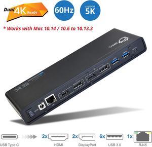 SIIG JU-DK0411-S1 Video Dock With Usb 3.0 4K Displayport Hdmi Usb-C