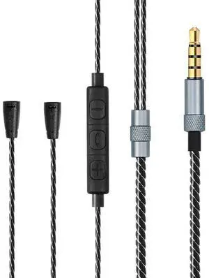 3.5mm Audio Jack Cable with Mic for Sennheiser IE80 IE8 IE80s IE8i Earphone 4ft