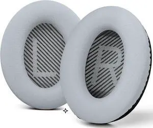 Earpads Replacement for Bose QuietComfort 15 QC15 QC25 QC2 QC35 QC35-II Headphones Ear Pads Cushion Soft Protein Leather Earmuffs with with Noise Isolation Foam (Gray)