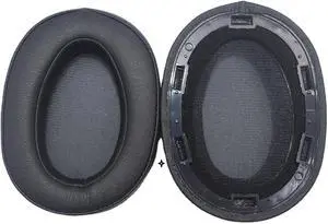 Earpads Replacement for Sony MDR-100ABN WH-H900 Ear Pads Cushions Headphone Earmuffs with Noise Isolation Foam (Black)