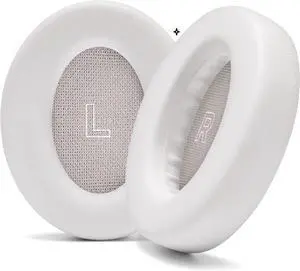 Earpads Replacement for Bose QuietComfort(QC) Ultra Wireless Headphones Earmuffs Cushions Ear Pads Soft Protein Leather with Noise Isolation Foam (White)